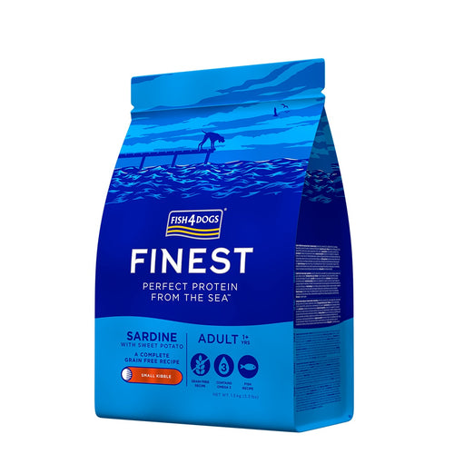 FISH4DOGS Finest Small, sardina i batat, bez zitarica, 1,5kg