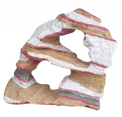 FLAMINGO Akvarijski ukras Rainbow kamen, 2 rupe, 14x6x12,5cm