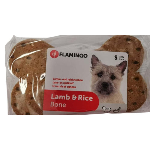 FLAMINGO Biscuits Bone S. poslastica za pse Lamb & Rice 3 kom,102g