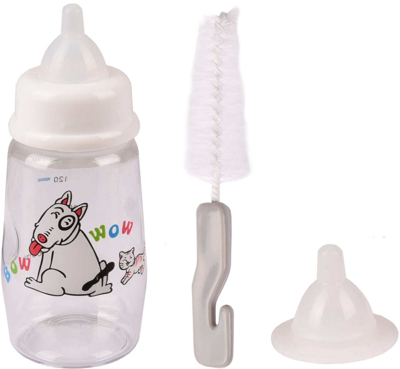 FLAMINGO Bocica za mlijeko Akela, s rezervnom dudom i cetkom za pranje 140ml
