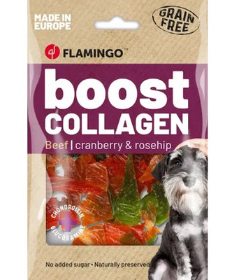 FLAMINGO Boost Chips, s govedinom i kolagenom, poslastica za pse, 60g