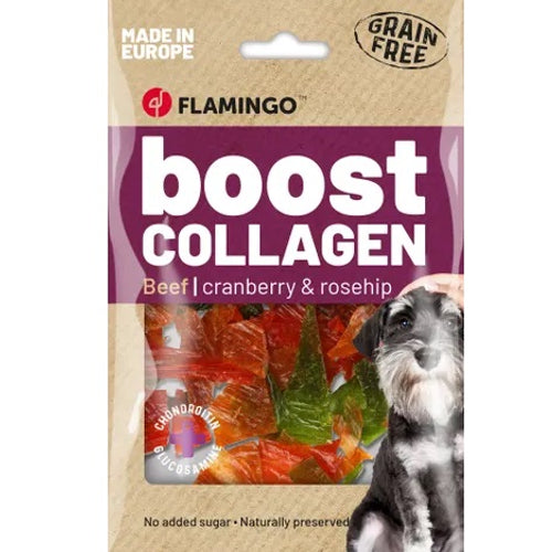 FLAMINGO Boost Chips, s govedinom i kolagenom, poslastica za pse, 60g