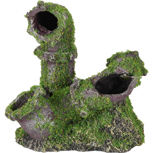 FLAMINGO CLERANCE Akvarijski ukras Moza Sewer Pipe, 12x10x13cm