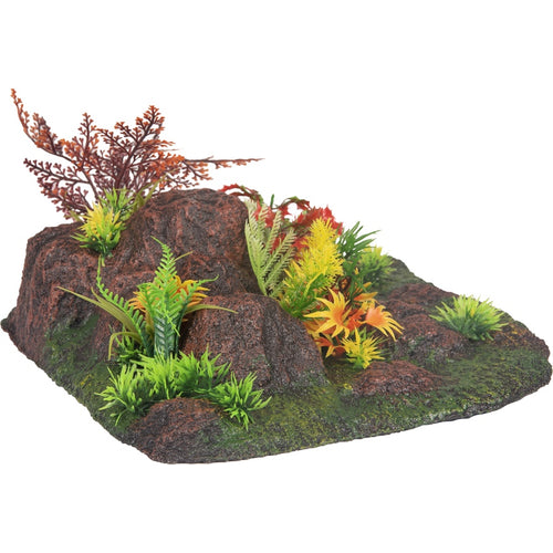 FLAMINGO CLERANCE Akvarijski ukras Radha Rock+Plant Angle, 27,5x27,5x10cm