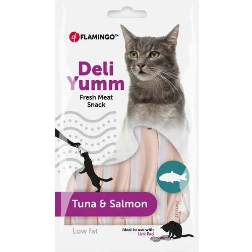 FLAMINGO Deli Yumm, svjeza poslastica, tuna i losos, 14gx5kom
