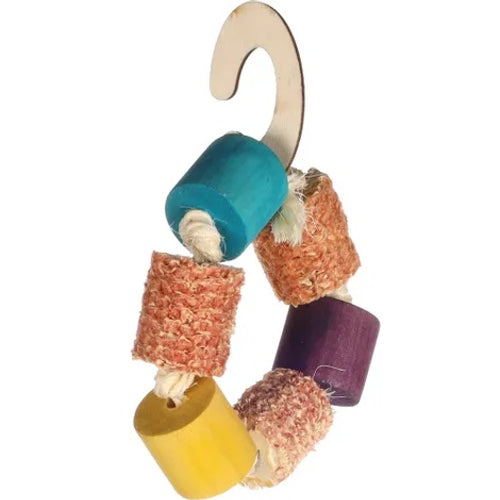 FLAMINGO Igracka za grickanje Xeo mix, drvo, kukuruzovina i sisal, 15cm 