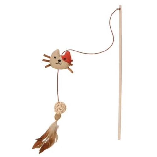 FLAMINGO Igracka za macke, mahalica Robla, s perjem, 45x11x63cm