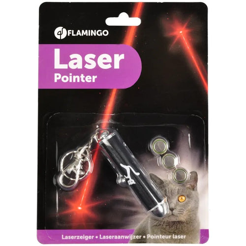FLAMINGO Igracka za macke Laser, s motivom tocke, crni