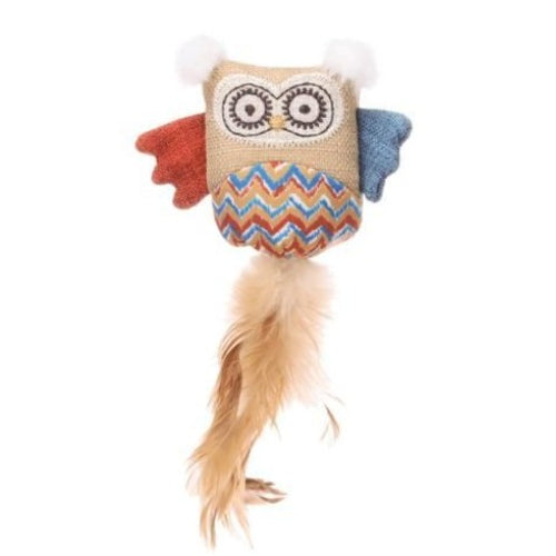 FLAMINGO igracka za macke sarena sovica, 11x3,7x21cm