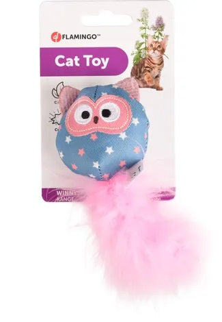 FLAMINGO Igracka za macke Winny Sova, s catnipom i perjem, suskava, 14cm