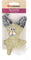 FLAMINGO Igračka za mačke Zec, s catnipom i perjem, žuti, 9x3x19cm