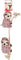 FLAMINGO Igračka za pse Ljenjivaci na konopu, rozi 8x5,5x40cm