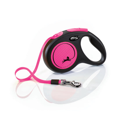 FLEXI Vodilica na regulaciju Neon Medium, traka, 5m do 25kg, roza