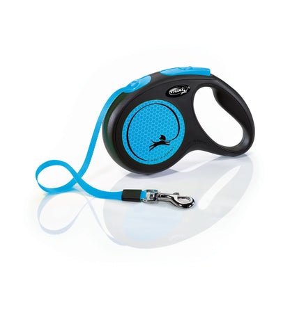 FLEXI Vodilica na regulaciju Neon Small, traka, 5m do 15kg, plava