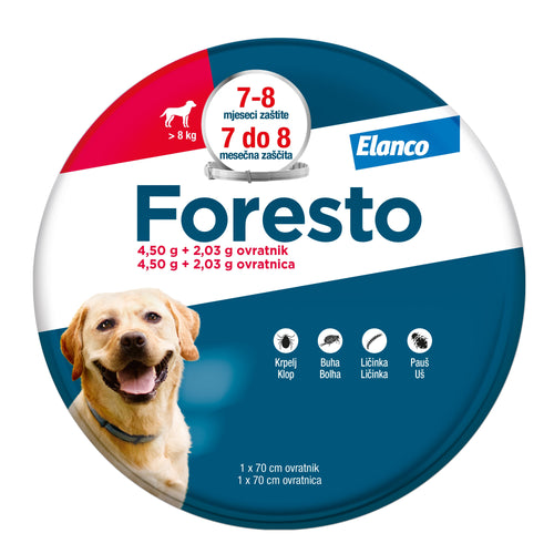 FORESTO (Elanco) ogrlica protiv buha i krpelja za pse od 8kg 70cm