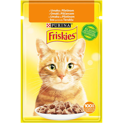 FRISKIES Cat Delices, umak s piletinom, 85g