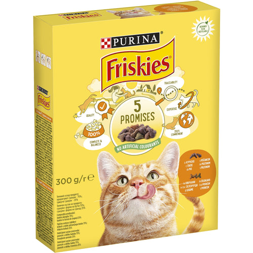 FRISKIES ukusna kombinacija s piletinom i povrcem, 300g