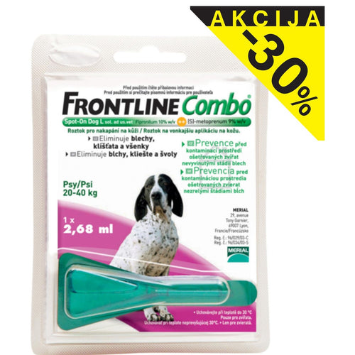 FRONTLINE (Boehringer)  Combo za pse 20-40kg, 1x2,68ml, - 30% 
