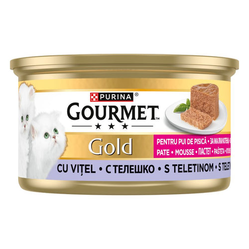 GOURMET Gold KITTEN, mousse s teletinom, 85g