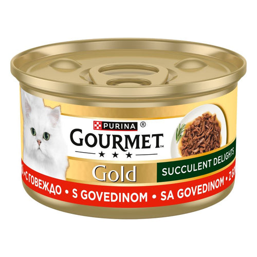 GOURMET Gold Succulent Delights, komadici s govedinom u umaku, 85g