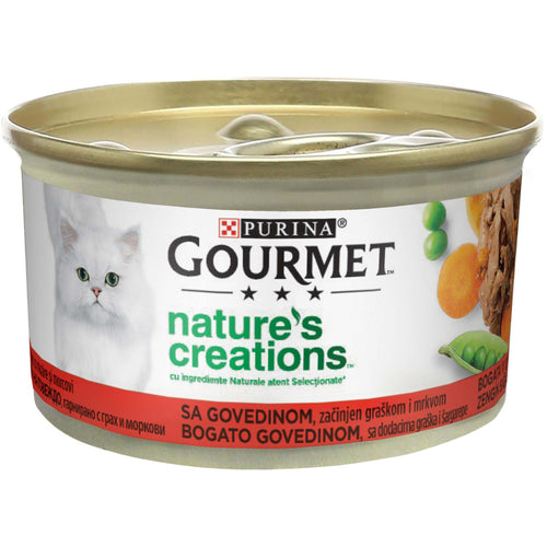 GOURMET Nature's creation s govedinom, zacinjen graskom i mrkvom, 85g