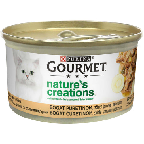 GOURMET Nature's creation s puretinom, zacinjen spinatom i pastrnjakom 85g