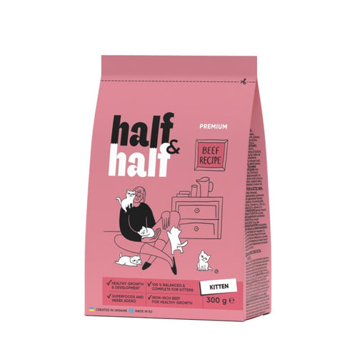 HALF&HALF KITTEN, govedina, hrana za macice, 300g