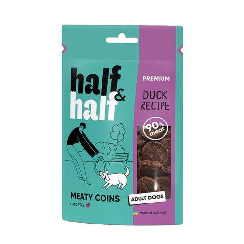 HALF&HALF Meaty Coins, medaljoni pacetine, poslastica za pse, 100g