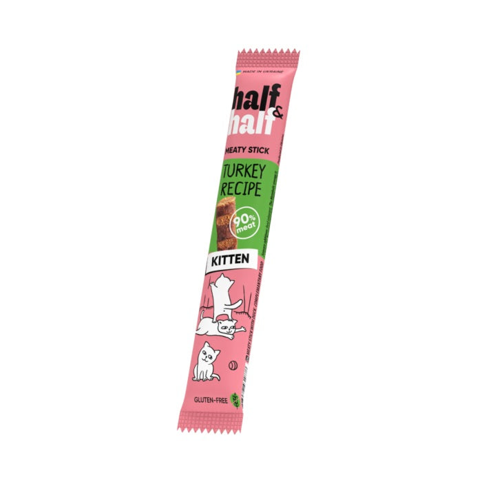 HALF&HALF Meaty Sticks KITTEN, stapici s puretinom, poslastica za macice 5g