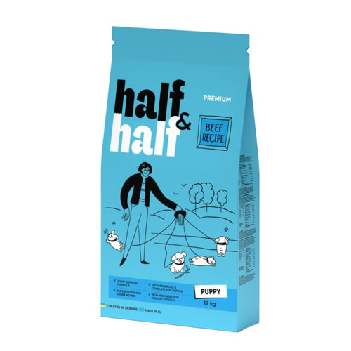HALF&HALF PUPPY, govedina, hrana za stence, 12kg