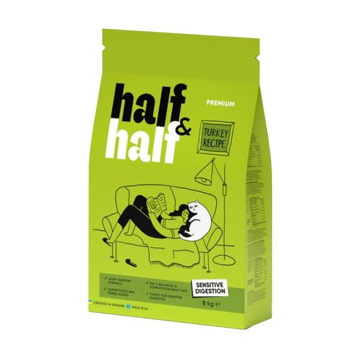 HALF&HALF Sensitive, bogato puretinom, hrana za macke, 8kg
