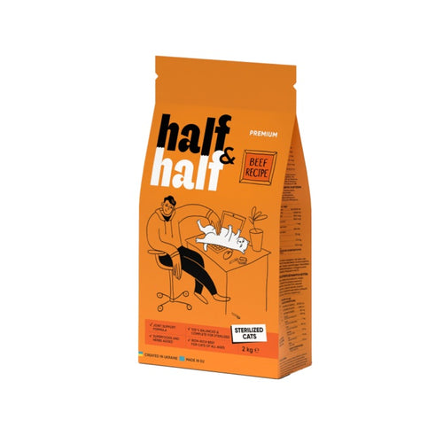 HALF&HALF Sterilized, bogato govedinom, hrana za sterilizirane macke