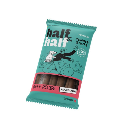 HALF&HALF Tender Sticks, stapici govedine, poslastica za pse, 100g