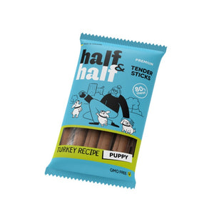 HALF&HALF Tender Sticks PUPPY, stapici piletine, poslastica za stence, 100g