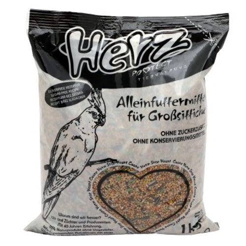 HERZ PROTECT Nimfa, potpuna hrana za srednje papige, 1kg
