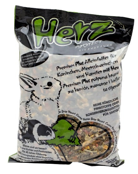 HERZ PROTECT Premium plus hrana za zamorce, kunice i hrcke sa sijenom, 1kg