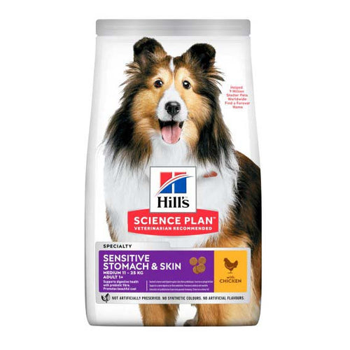 HILL's Adult Medium Sensitive Skin&Stomach s piletinom