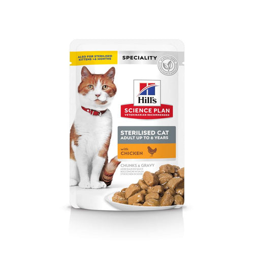 HILL's Vrecice Feline Sterilised, piletina, 85g