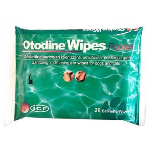 ICF Otodine Wipes pocket vlazne maramice, ciscenje uha pasa i macaka 20kom