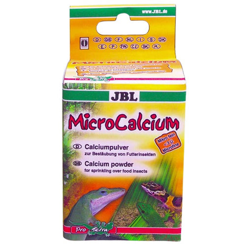 JBL MicroCalcium - puder s kalcijem za posipanje insekata, za gmazove 100g