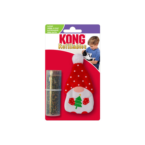 KONG igracka za macke Holiday Refillables Gnome, 10x5x2cm