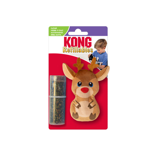 KONG igracka za macke Holiday Refillables Reindeer, 10x5x2cm