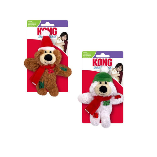 KONG Igracka za macke Holiday Softies Bear, s catnipom, 16,51x9,53x3,18cm