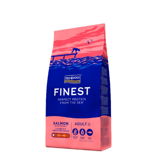 FISH4DOGS Finest Small, losos/krumpir, bez zitarica, mali briketi