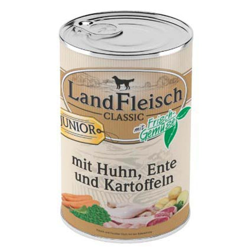 LANDFLEISCHCLASSIC JUNIOR s piletinom, pacetinom i krumpirom, 400g