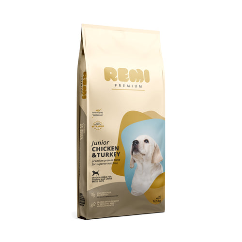 REMI PREMIUM JUNIOR Medium/Large, s piletinom i puretinom, 12,5kg