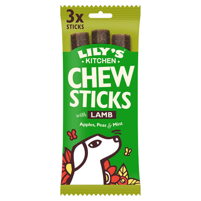 LILY'S KITCHEN Chew Sticks s janjetinom,jabukom i graskom, bez zit., 3 kom,120g