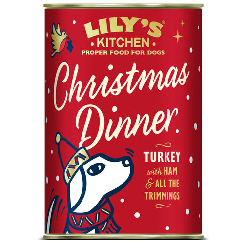 LILY'S KITCHEN Christmas Dinner, konzerva za pse s puretinom i sunkom, 400g