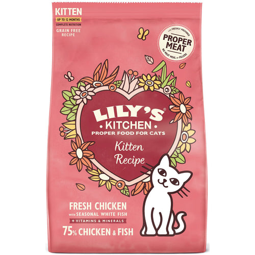 LILY'S KITCHEN KITTEN Recipe, piletina s bijelom ribom, bez zitarica, 800g