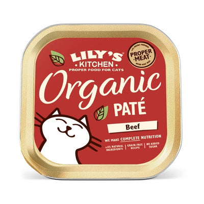 LILY'S KITCHEN Organic Pate Beef, bez zitarica, 85g